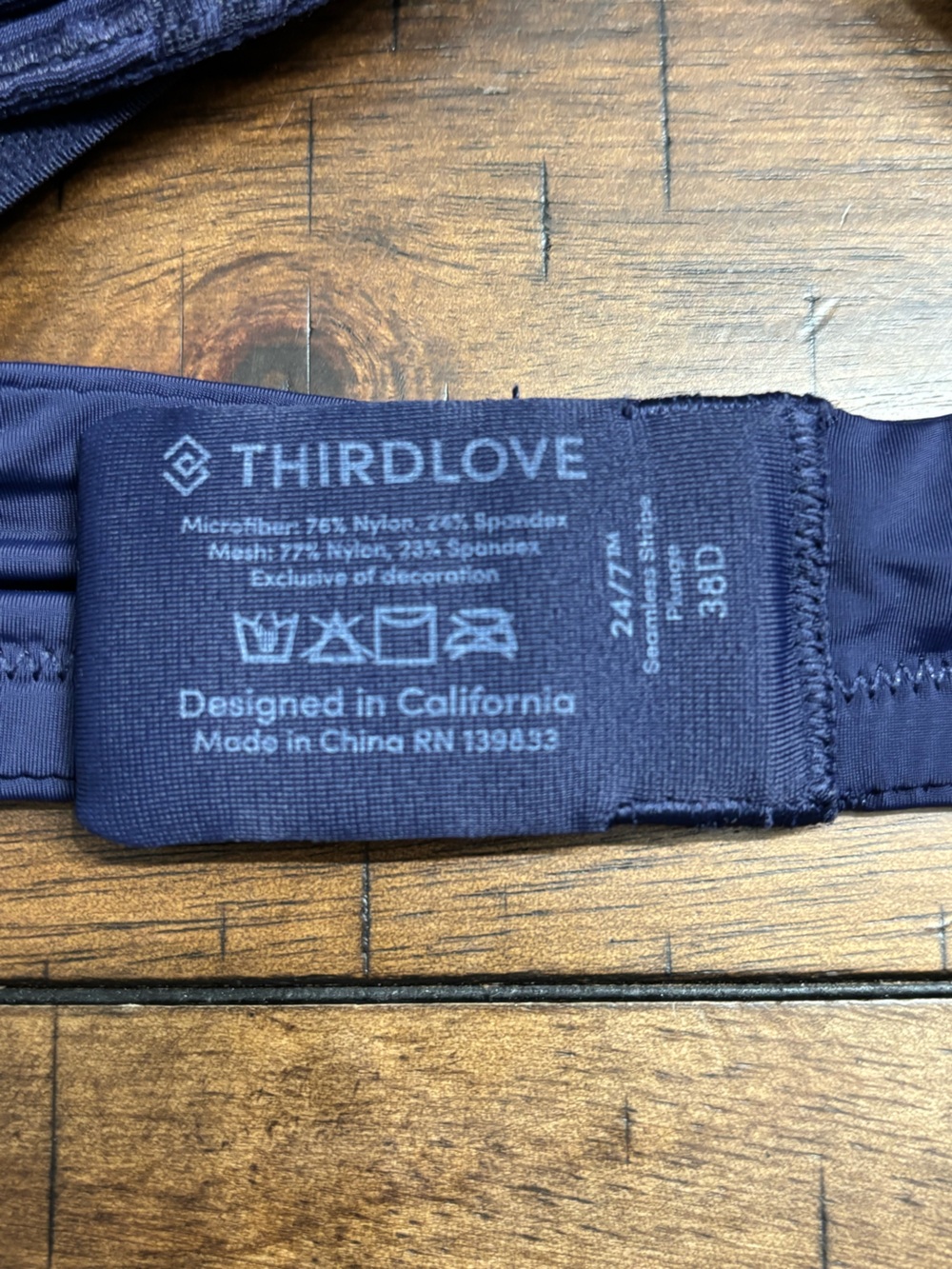 ThirdLove Navy Blue Padded Underwire Bra - Picture 4 of 4